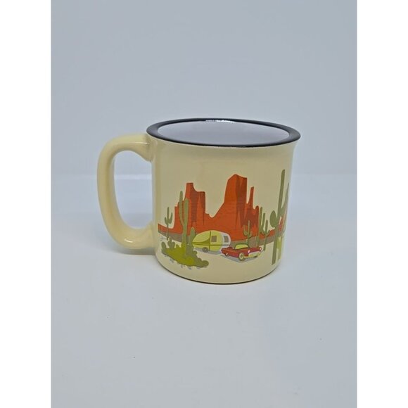 Vintage Camp Casual Southwest Desert Landscape Ceramic Mug Camping Outdoors - Picture 3 of 13